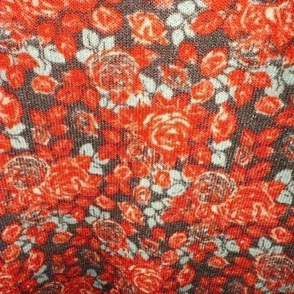 Lularoe XS orange floral Sarah long sweater‎ cardigan. NWT. Beautiful print! - Picture 3 of 3